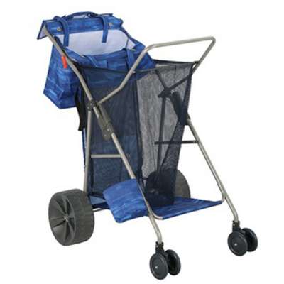 outdoor Folding Beach Fishing beach camping  Cart Trolley Deluxe Tote Storage Transport Wheels